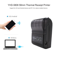 Impresora Térmica Inalámbrica Portátil de 58 mm, 2600 mAh, 10 h de Impresión Continua, Mini Impresora Térmica de Recibos para Impresión de Boletos al Aire Libre
