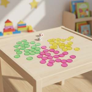 Monete Trasparenti Colorate in Plastica 19mm 25mm Durevoli per Giochi Educativi Ausili Didattici per Bambini 4-6 Anni Uso Interno Prezzo di Fabbrica - Product Image 1