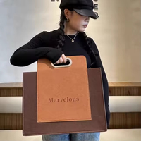 Nouveau sac fourre-tout en feutre à fermeture éclair, grande capacité, personnalisable avec logo, pour le shopping et les affaires, avec poignée métallique