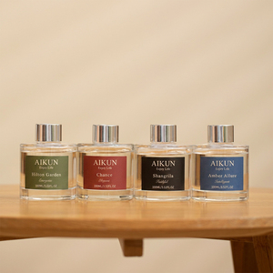 Aikun MOQ30pcs Difusor de Aromas Rectangular de Vidrio de 100ml con Logotipo Personalizado, Muestra en 3 Días, Envío en 7 Días, Set de Difusores para Marca - Product Image 2