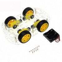 Bon marché, top ventes, accessoires de bricolage, kit de châssis robot 4WD, moteur à 4 roues motrices, kit de voiture intelligente 4WD pour Ardui Rasp Pi