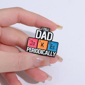 Tabla periódica de elementos pines esmaltados personalizados I Tell Dad periódicamente broches insignias de solapa regalo de joyería para niños amigos - Product Image 1