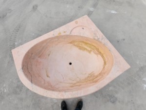 Bañeras Ovaladas Modernas de Lujo Hechas a Medida, Exclusivas Rosa Aurora/Portogallo, Bañeras Independientes para Hidromasaje, para Hoteles, Villas, Casas - Product Image 5