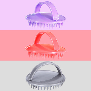 Cepillo de limpieza para la cabeza, portátil, redondo, de plástico PP, impermeable, para adultos, para peluquería, uso en baño, en seco y húmedo - Product Image 4