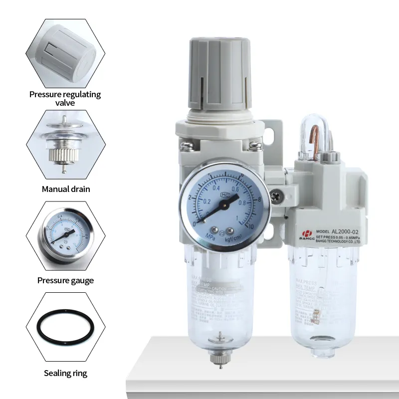 Пневматический очиститель источника воздуха серии Bahoo AC, Комбинированный воздушный фильтр FRL, регулятор масляной смазки