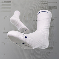 Athlétisme professionnel basket-ball équipage hommes Elite chaussettes accepter ajouter logo personnalisé formation serviette bas chaussettes de sport
