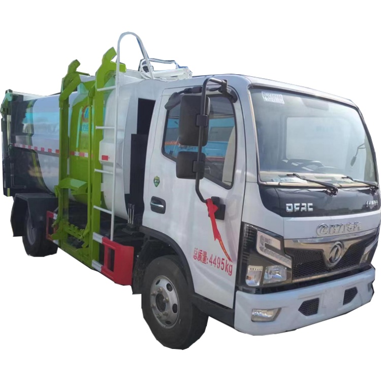 Горячие предложения на дизельном топливе Dongfeng, гидравлический боковой прицеп, мусоровоз 4CBM, мусоровоз с боковым подвесным ведром