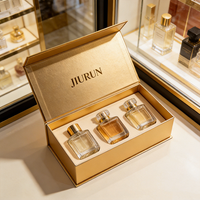 Boîte d'emballage en carton magnétique avec logo personnalisé, boîte cadeau de luxe haut de gamme pour flacon de parfum, emballage magnétique à rabat