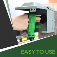 Kabel Adaptor RV Y 50 Amp Male Dua 30 Amp Female |   Pegangan Pemutus Sambungan Stopkontak Betina TT-30R dengan Steker Jantan 14-50P (Hijau/Hitam)