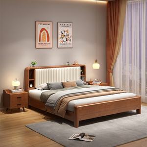 Oferta Especial en Muebles de Dormitorio, Camas Modernas de Madera Maciza, Diseño de Cama King Size Estándar, Camas Dobles de Madera - Product Image 3
