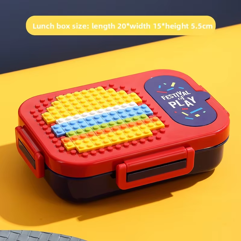 Red Including building blocks 3 compartments