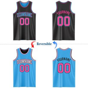Maillot de basket-ball réversible personnalisé, uniforme d'équipe personnalisé, sublimé, anti-transpiration, unisexe, pour adultes et jeunes, vêtements de sport - Product Image 2