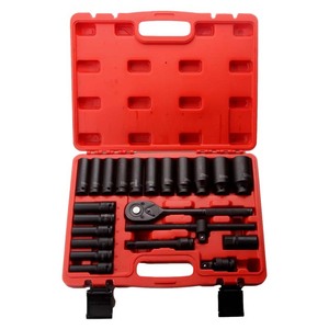1/2 In <b>Socket</b> Set 23Pcs Metric Auto Repair Tool Kit With <b>Ratchet</b> Wrench And Extensions In Case - Product Image 1
