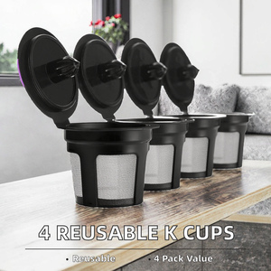 Paquete de 4 Cápsulas de Café Reutilizables Compatibles con <span class=keywords><strong>Keurig</strong></span>, Filtros Reutilizables K-CUP para una Sola Taza - Product Image 2