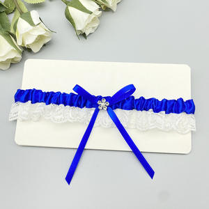 Mariée mariage jarretière dentelle blanche jarretières florales nœud papillon jambe extensible jarretière ensemble accessoires de mariée pour femmes et filles Z223 - Product Image 3