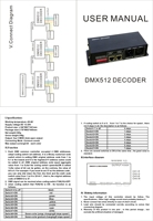 Carte de commande d'éclairage de barre d'étape DC12V-24V Signal RGBW lumière LED contrôleur de décodeur 4 canaux 4CH Dmx512