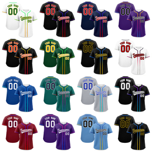Nomor Nama Jahitan Khusus Bernapas 100% Poliester Jersey Baseball Pakaian Olahraga Cetak Personal untuk Unisex - Product Image 2