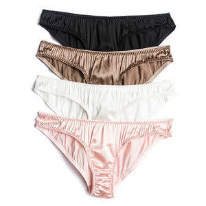 Vente en gros <span class=keywords><strong>String</strong></span> féminin sans couture en soie glacée taille basse Culotte invisible en soie de mûrier Sous-vêtements antibactériens - Product Image 5