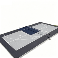 Professionelle Monoblock PP Ineinandergreifende Sportbodenplatten Anti-Vibrations-Bodenplatten für Basketballplatz-Bodenbelag Padel