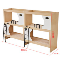 Moderne King-Size Fer Bois Métal Double Lit Superposé Escaliers pour Hôtel Chambres Dortoirs Maisons Capsule Lit Fabricants