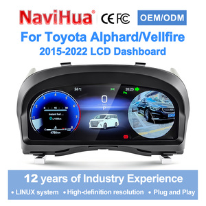 Navihua แผงหน้าปัดรถยนต์2015 2022, แผงหน้าปัดจอแอลซีดีอัปเกรดใหม่สำหรับ Toyota Alphard Vellfire - Product Image 1