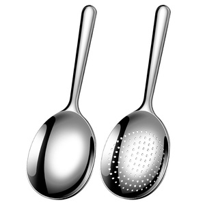 304 Stainless Steel <b>Serving</b> <b>Spoon</b> Large Mouth Thickened Handle Durable For Restaurant Home Use - Product Image 5