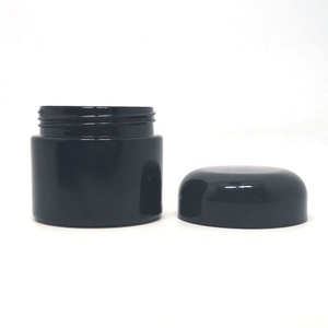 Pot cosmétique en verre violet noir de luxe avec impression de logo personnalisé, 30g, 50g, 100g, 250g, 500g, pour crème visage, emballage de crème UV, avec couvercles - Product Image 5