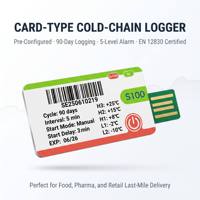 Perekam Suhu USB Sekali Pakai S100 untuk Logistik Rantai Dingin 120 Siklus Hari OEM & ODM