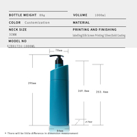 Bouteille de shampooing en HDPE de 1 litre avec pompe, conteneur de lotion rechargeable de 1000 ml, logo personnalisé
