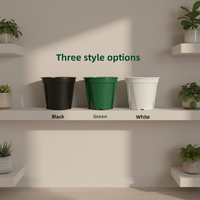 Pots de fleurs en plastique de haute qualité, jardinières avec trou de drainage, légers, durables, biodégradables, vente en gros, style Japandi contemporain pour le jardin