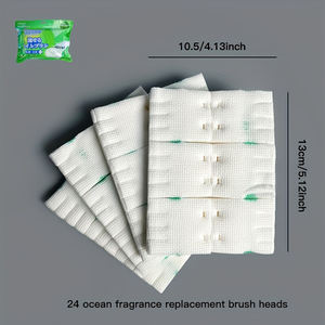 Tête en tissu non tissé remplaçable jetable assainissant l'air détergent concentré soluble brosse de toilette jetable - Product Image 6