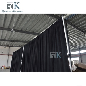 Black Lightproof Drapery Telescopic Uprights <b>Pipe</b> Pole Backdrop Stand - Product Image 5