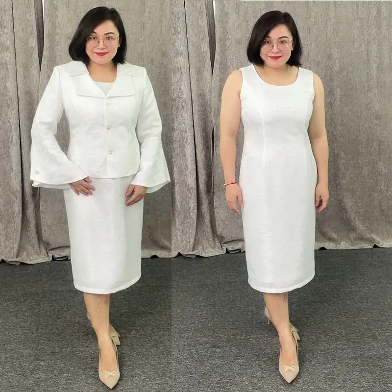 教会のためのフォーマルアメリカンプラスサイズの女性教会ドレスオフィスファッションスーツ