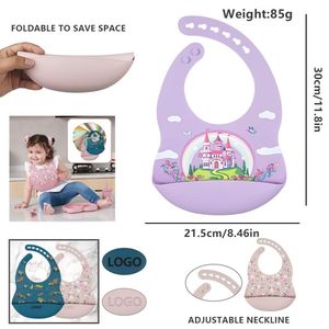 Babero Navideño Personalizado a Precio Competitivo, Babero de Silicona Impermeable para Bebés y Niños Pequeños, Babero al por Mayor con Logotipo Personalizado - Product Image 4