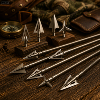Pointes de flèches de chasse en acier trempé moulé par injection de métal, pointes de flèches en métallurgie des poudres pour la chasse