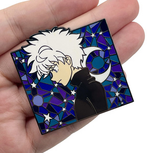 5cm de alta calidad Anime <span class=keywords><strong>Hunter</strong></span> <span class=keywords><strong>GON</strong></span> <span class=keywords><strong>FREECSS</strong></span> y Killua Zoldyck Cloisonne pulido Metal esmalte insignia alfileres duros broche - Product Image 5