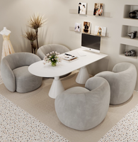 Modernes Cremefarbenes Nordisches Hotel-Salon Leder-Empfangssofa Günstiges Hochzeits-Schönheits-Velours Technologie-Stoff für Verhandlungen