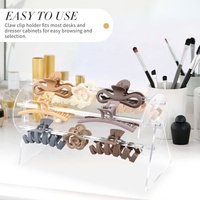 Pince à cheveux organisateur cheveux accessoire stockage 360 degrés rotatif présentoir Transparent acrylique pince à cheveux support