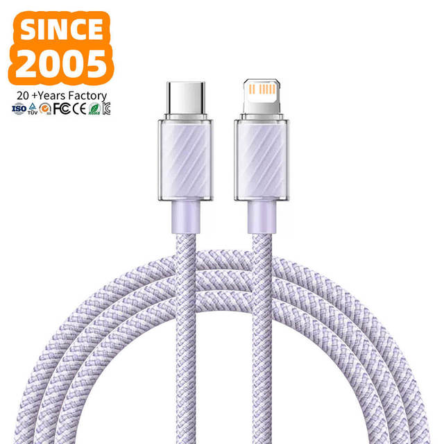 China Big Factory Good Price Nylon Braided USB Cable 1M PD 20W Fast Charger for iPhone Wholesale Supplier