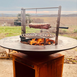 Usine en gros personnalisé Cortenstl Chimeneas Durable extérieur barbecue foyer en métal avec anneau de feu résistant aux intempéries pour le divertissement en plein air - Product Image 5