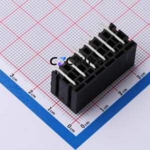 JL2EDGRHC-50806B01 Plug-in Terminal Block Bent Lead Through Hole,P=5.08mm Board-to-Board / Socket - Closed 2x6P 5.08mm Black - Product Image 2