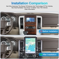 Navihua untuk Dodge RAM 2008 2014 Upgrade Mobil 14.5 Inch Radio Mobil Android GPS Navigasi Multimedia Carplay Auto Head Unit Stereo
