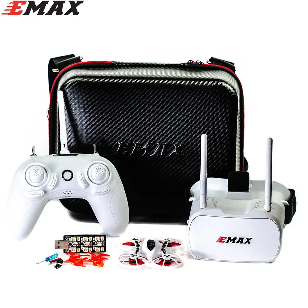 Emax Tinyhawk 75mm F4 Mini 5.8G FPV Racing With Camera RC Drone 2~3S BNF with 2 pair of 40mm propellers for RC