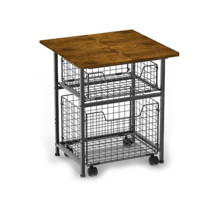 Support de réfrigérateur moderne et compact en fer robuste avec fonction de rangement pour four à micro-ondes de cuisine - Product Image 2