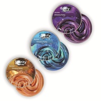 Pâte à modeler fluide non newtonienne en silicone, slime cristallin, argile rebondissante, 7 couleurs, emballage boîte blanche, 14+ ans, vente en gros