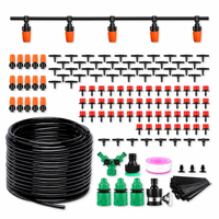 Kit d'irrigation goutte à goutte pour jardin, système de brumisation avec buses réglables, tubes et connecteurs pour patio, parterre de fleurs, serre