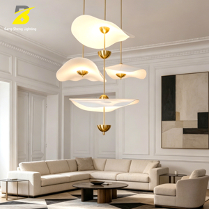 Lustre suspendu pour projet hôtelier, décoration artistique, avec LED et contrôle par application, luminaire de plafond vertical créatif flottant - Product Image 5