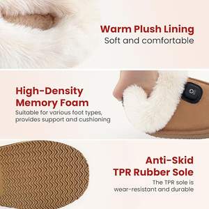 Pantuflas Calefactables para Interior/Exterior con 3 Niveles de Calor y Suela Antideslizante - Calzado Cálido Recargable para Hombre y Mujer para Uso en Invierno - Product Image 2