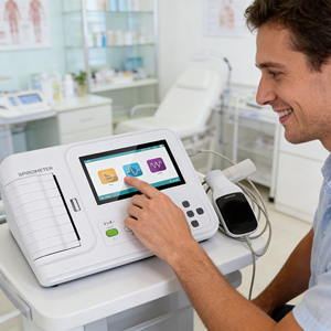 Nuevo sistema de espirometría 2026 con función completa para prueba de ventilación voluntaria máxima con función de corrección BTPS - Product Image 1