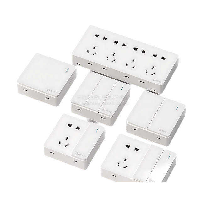 International Electrician Open Switch Socket 86 Type Five-hole Socket Open Installation Open Wire Switch Wall Socket Panel